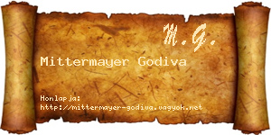 Mittermayer Godiva névjegykártya